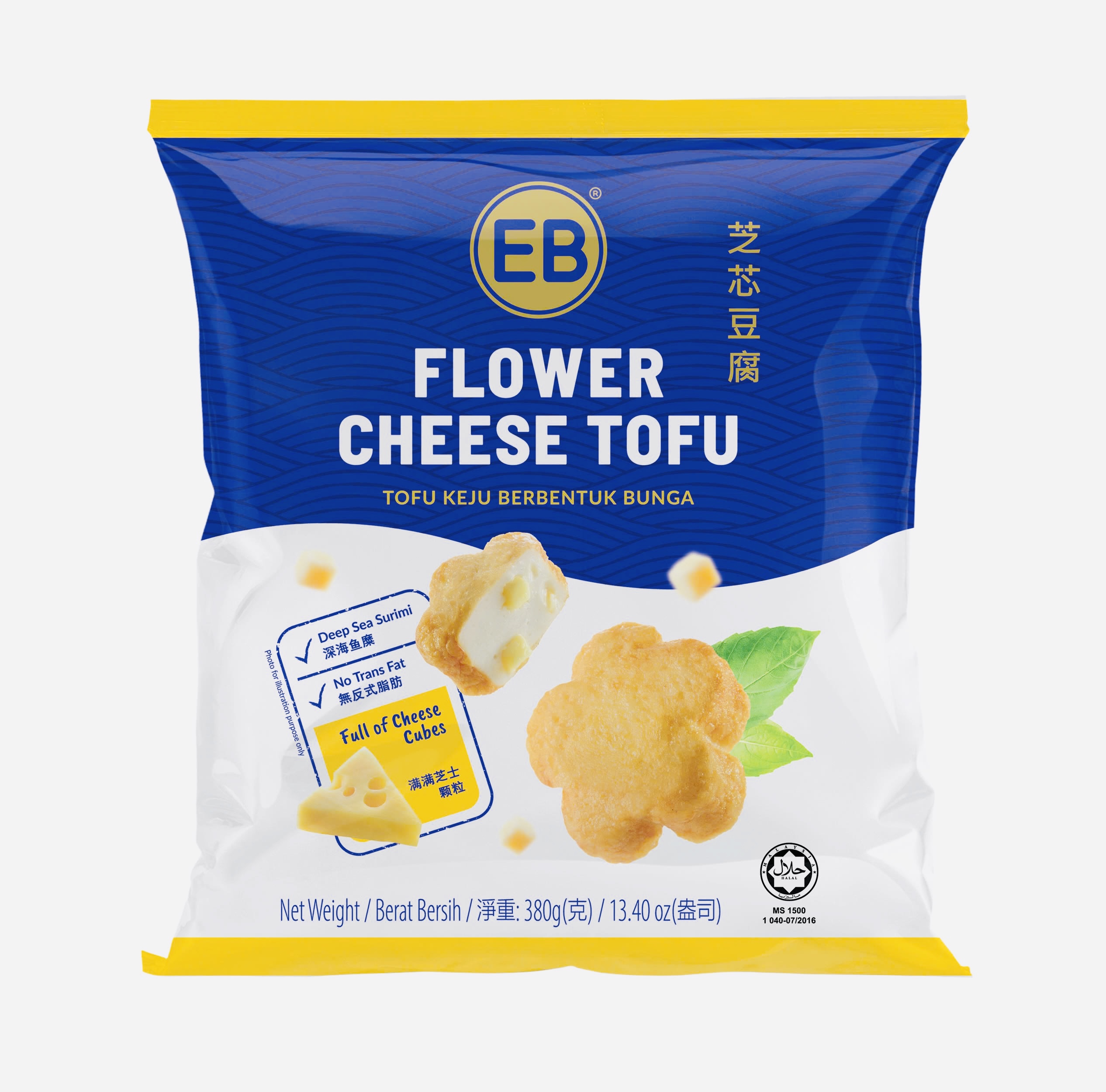 Đậu Hũ Cá Phô Mai Hình Hoa 380g EB - Flower Cheese Tofu 380g EB